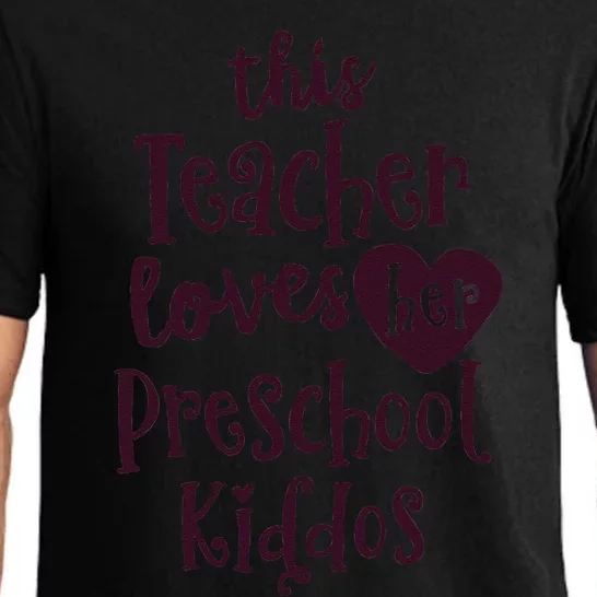 This Teacher Loves Her Preschool Valentines Teacher Pajama Set