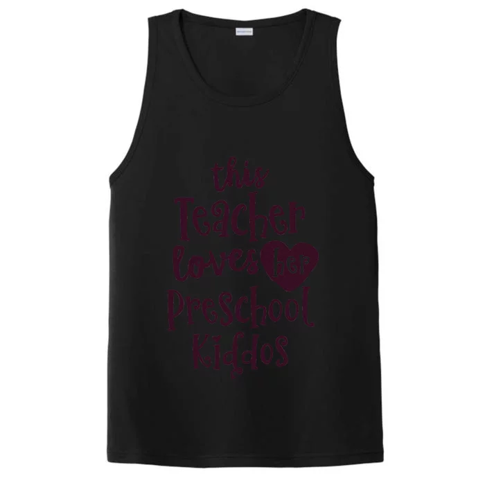 This Teacher Loves Her Preschool Valentines Teacher Performance Tank