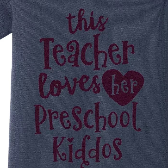 This Teacher Loves Her Preschool Valentines Teacher Baby Bodysuit