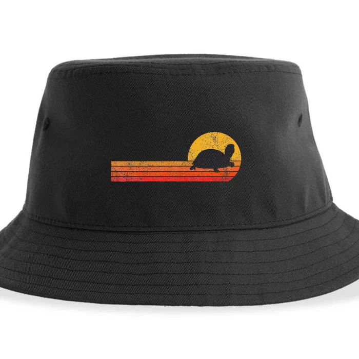 Tortoises Turtle Lover Funny Tortoise Retro Sustainable Bucket Hat