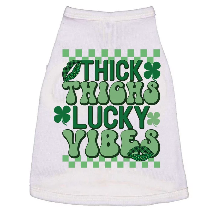 Thick Thighs Lucky Vibes Plaid Doggie Tank