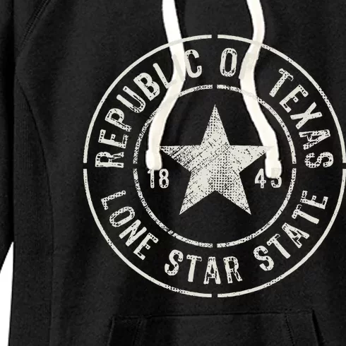 Texas The Lone Star State Republic Of Texas 1845 Women's Fleece Hoodie