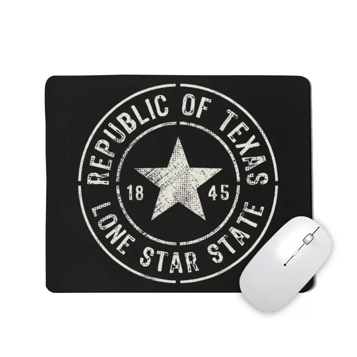 Texas The Lone Star State Republic Of Texas 1845 Mousepad