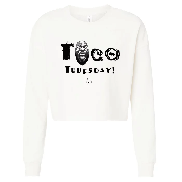 Taco Tuesday La Los Angeles Basketball Cropped Pullover Crew