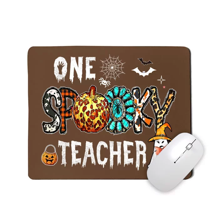 Thanksgiving Teacher Life Pumpkin Love Leopard Fall Vibes Mousepad