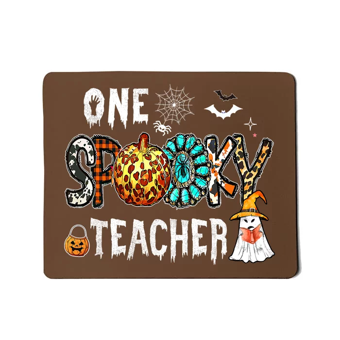 Thanksgiving Teacher Life Pumpkin Love Leopard Fall Vibes Mousepad