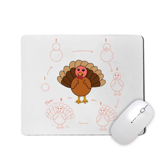 Turkey Thanksgiving Lovers Art Teacher And Student Mousepad