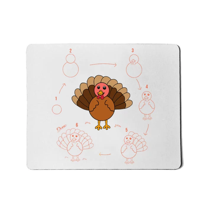 Turkey Thanksgiving Lovers Art Teacher And Student Mousepad