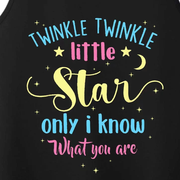 Twinkle Twinkle Little Star Gender Reveal Party Baby Shower Performance Tank