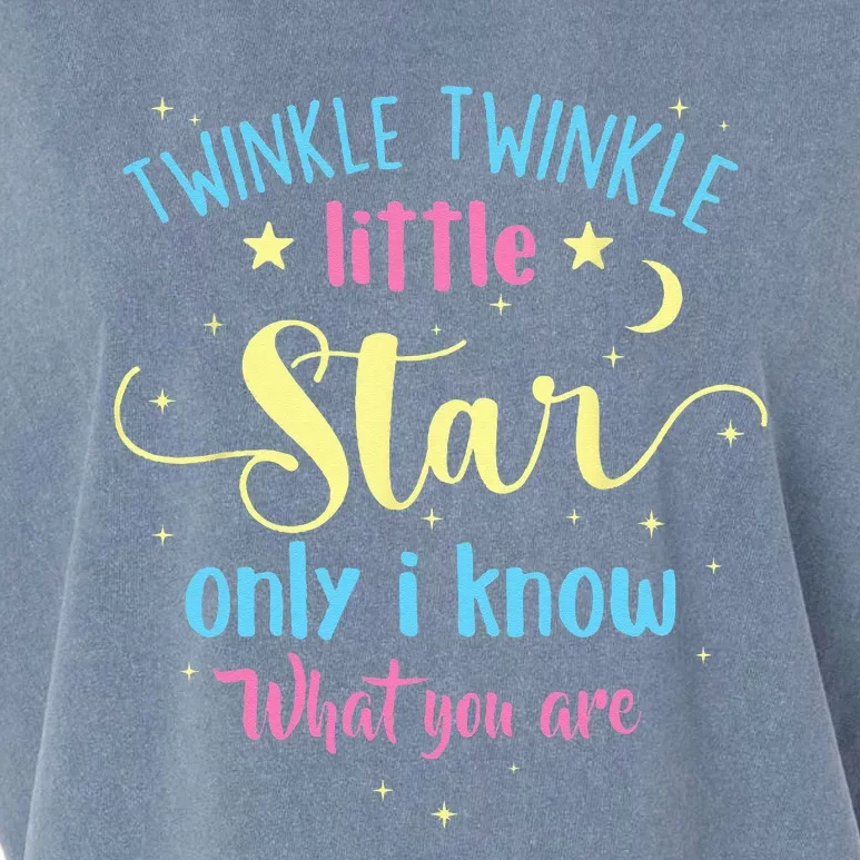 Twinkle Twinkle Little Star Gender Reveal Party Baby Shower Garment-Dyed Women's Muscle Tee