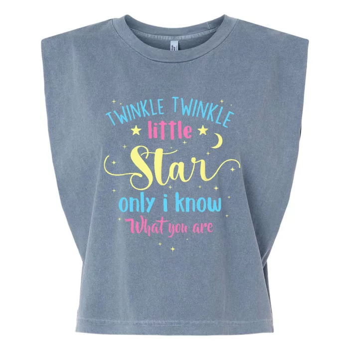 Twinkle Twinkle Little Star Gender Reveal Party Baby Shower Garment-Dyed Women's Muscle Tee