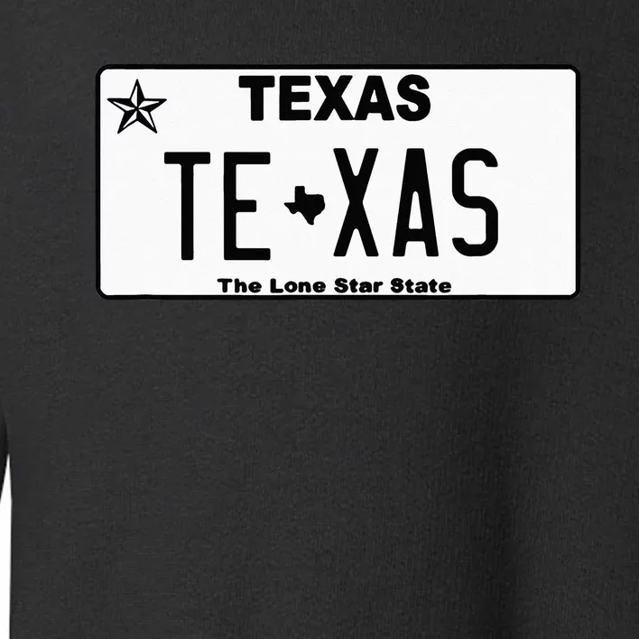 Texas TX License Plate Classic Toddler Sweatshirt