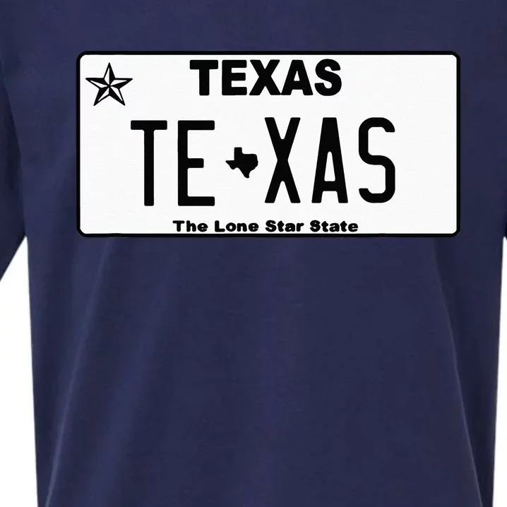 Texas TX License Plate Classic Sueded Cloud Jersey T-Shirt