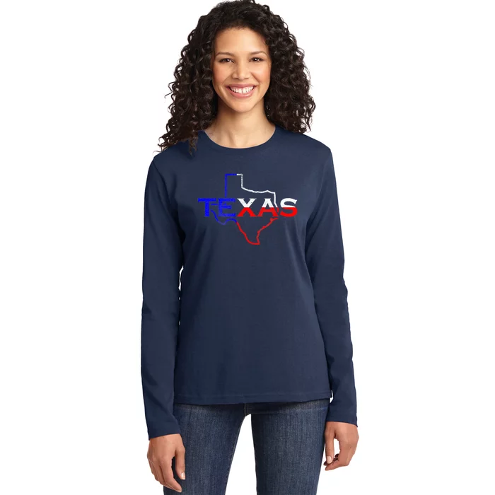 Texas The Lone Star State Ladies Long Sleeve Shirt