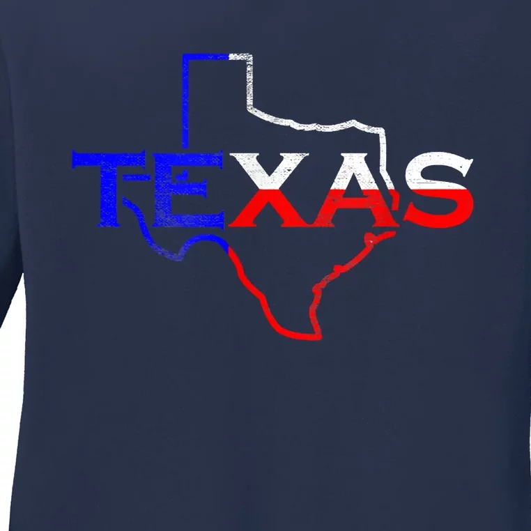 Texas The Lone Star State Ladies Long Sleeve Shirt