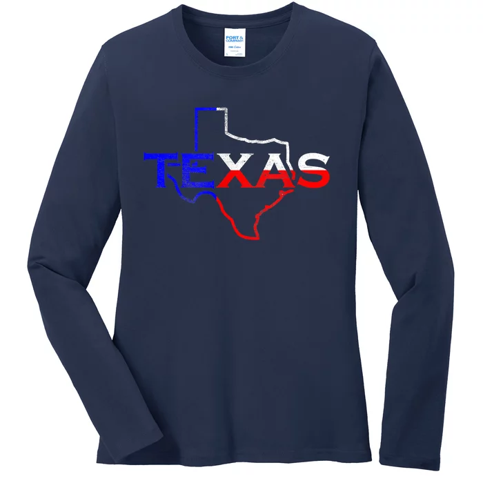 Texas The Lone Star State Ladies Long Sleeve Shirt