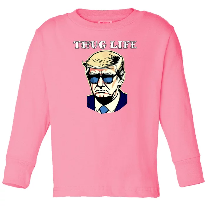 Trump Thug Life Toddler Long Sleeve Shirt