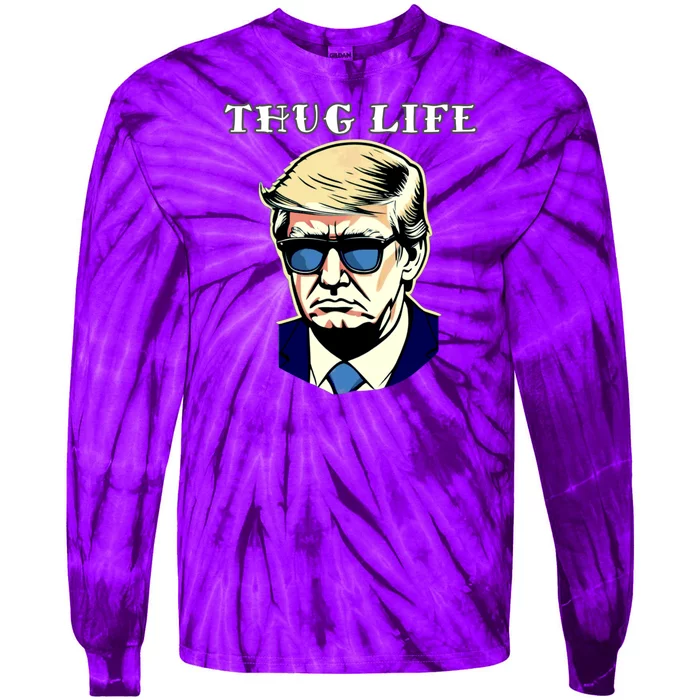 Trump Thug Life Tie-Dye Long Sleeve Shirt