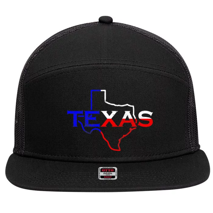 Texas The Lone Star State Novelty 7 Panel Mesh Trucker Snapback Hat