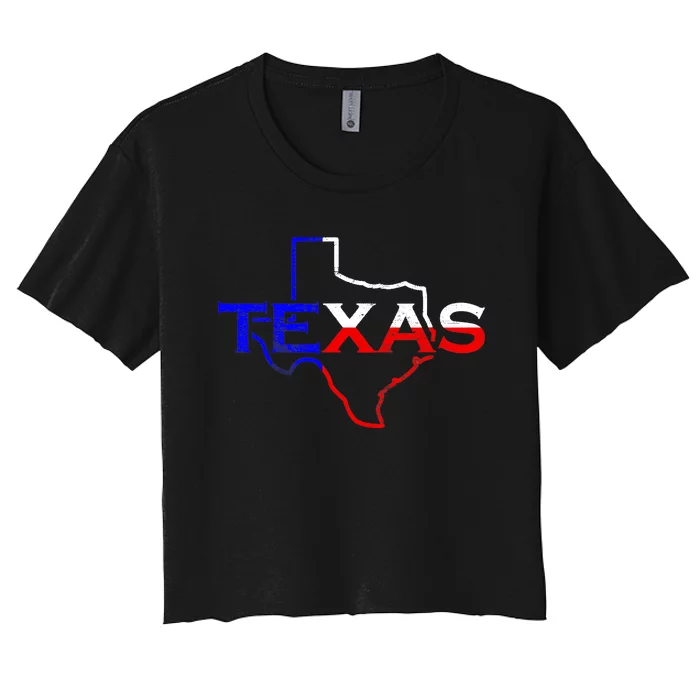 Texas The Lone Star State Novelty Women's Crop Top Tee