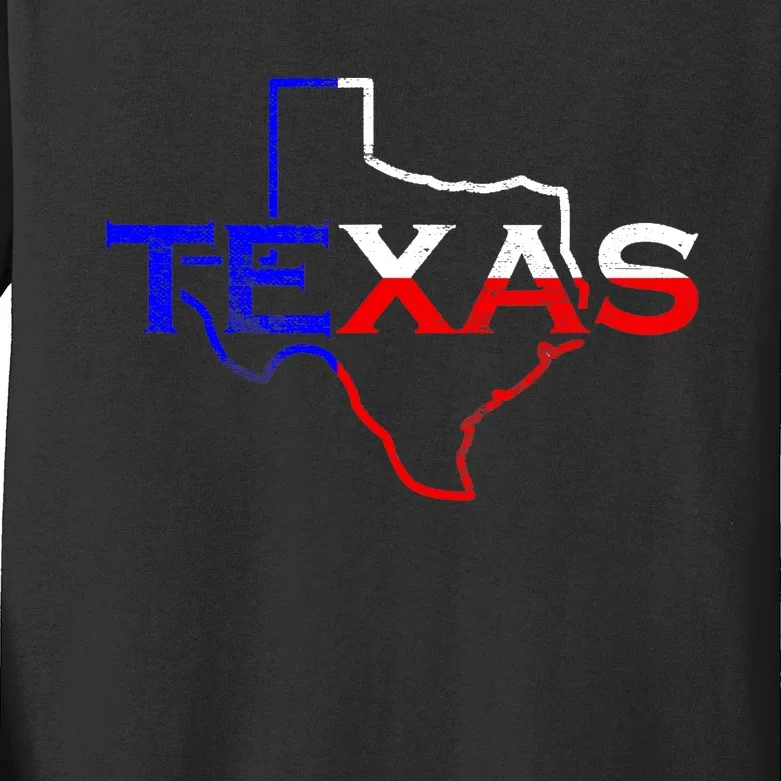 Texas The Lone Star State Novelty Kids Long Sleeve Shirt