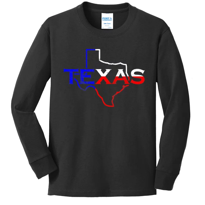 Texas The Lone Star State Novelty Kids Long Sleeve Shirt