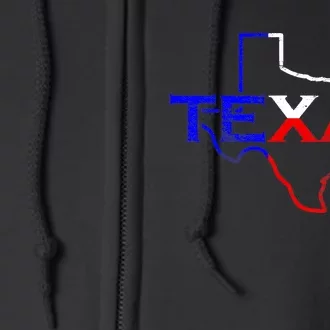 Texas The Lone Star State Novelty Full Zip Hoodie