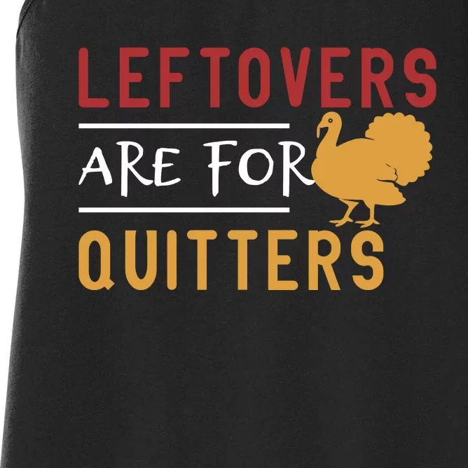 Thanksgiving Turkey Leftovers Humor Graphic Women's Racerback Tank