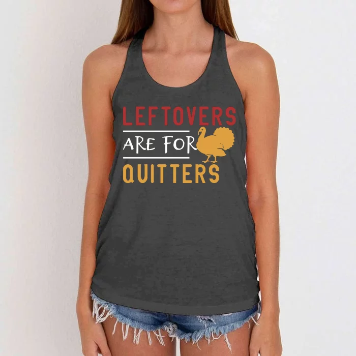 Thanksgiving Turkey Leftovers Humor Graphic Women's Knotted Racerback Tank