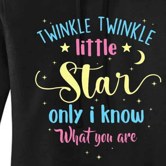 Twinkle Twinkle Little Star Gender Reveal Party Baby Shower Women's Pullover Hoodie