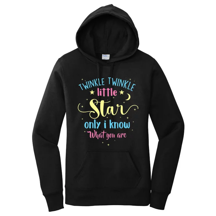 Twinkle Twinkle Little Star Gender Reveal Party Baby Shower Women's Pullover Hoodie