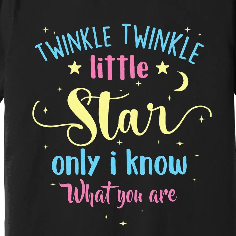 Twinkle Twinkle Little Star Gender Reveal Party Baby Shower Premium T-Shirt