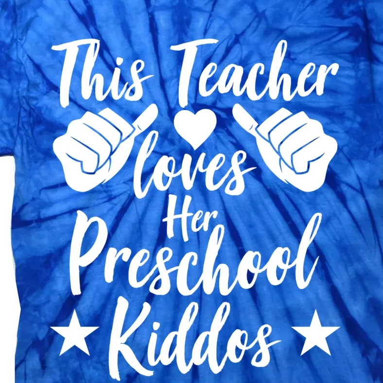 This Teacher Loves Her Valentines Day Preschool Students Gift Tie-Dye T-Shirt