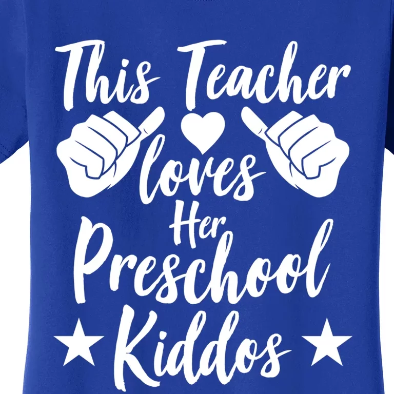 This Teacher Loves Her Valentines Day Preschool Students Gift Women's T-Shirt