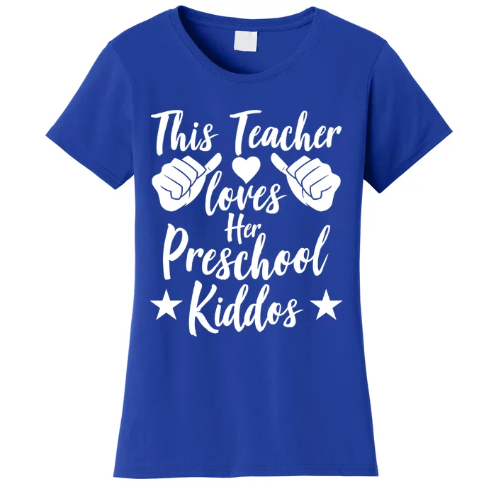 This Teacher Loves Her Valentines Day Preschool Students Gift Women's T-Shirt