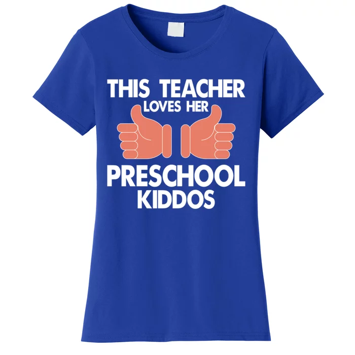 This Teacher Loves Her Valentines Day Preschool Students Meaningful Gift Women's T-Shirt