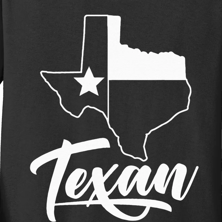 Texan Texas Lover Texans State Kids Long Sleeve Shirt