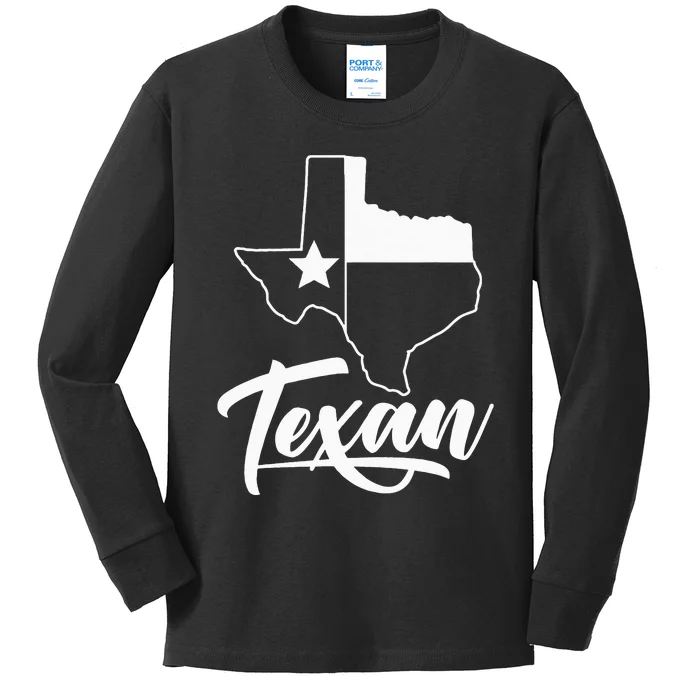 Texan Texas Lover Texans State Kids Long Sleeve Shirt