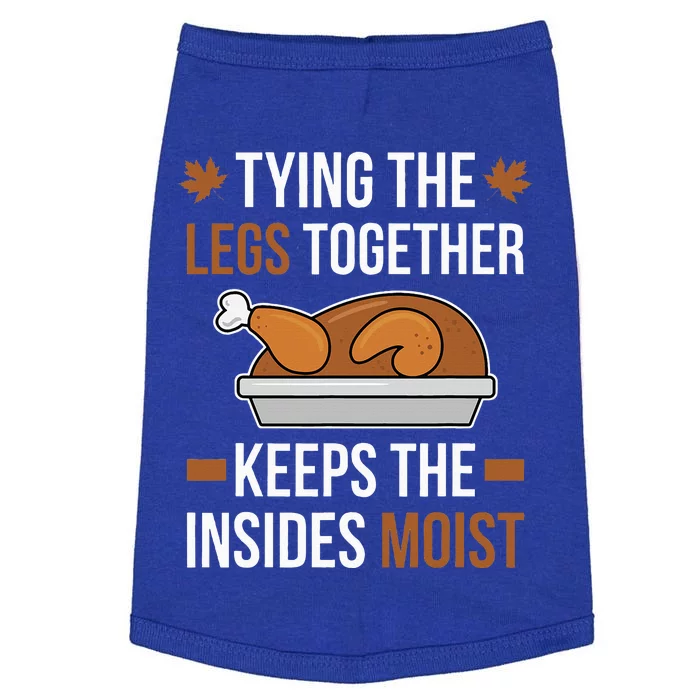 Tying The Legs Together Turkey Thanksgiving Dirty Adult Joke Doggie Tank