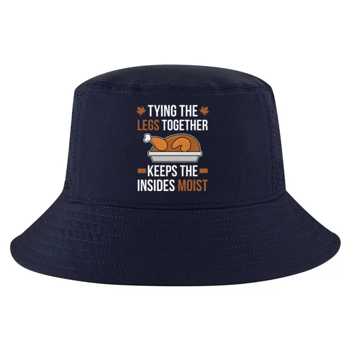 Tying The Legs Together Turkey Thanksgiving Dirty Adult Joke Cool Comfort Performance Bucket Hat