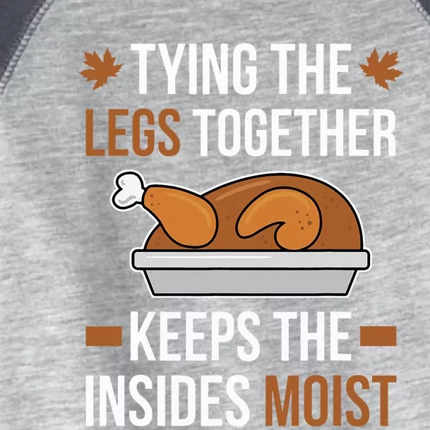 Tying The Legs Together Turkey Thanksgiving Dirty Adult Joke Toddler Fine Jersey T-Shirt