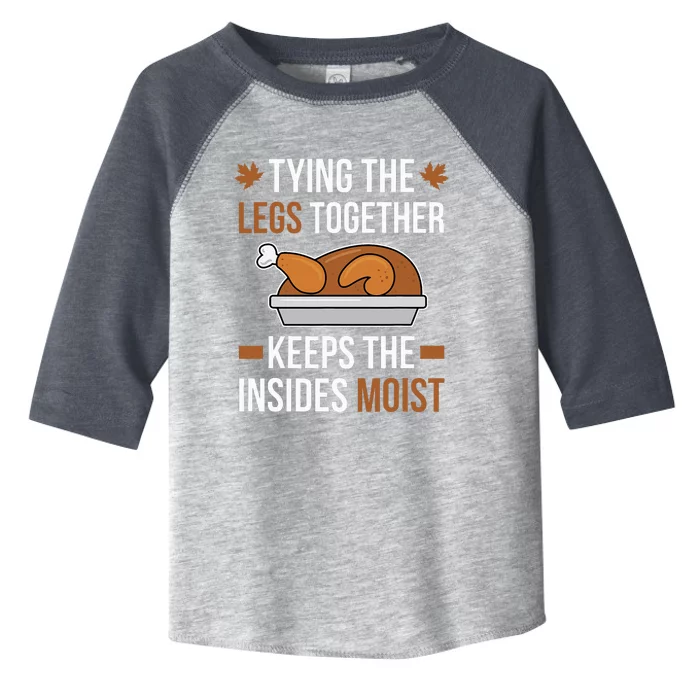 Tying The Legs Together Turkey Thanksgiving Dirty Adult Joke Toddler Fine Jersey T-Shirt