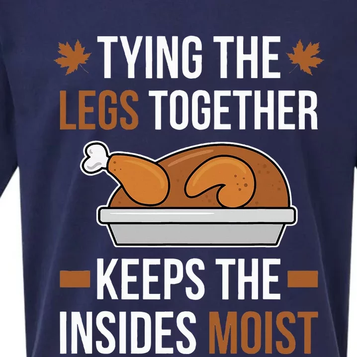 Tying The Legs Together Turkey Thanksgiving Dirty Adult Joke Sueded Cloud Jersey T-Shirt