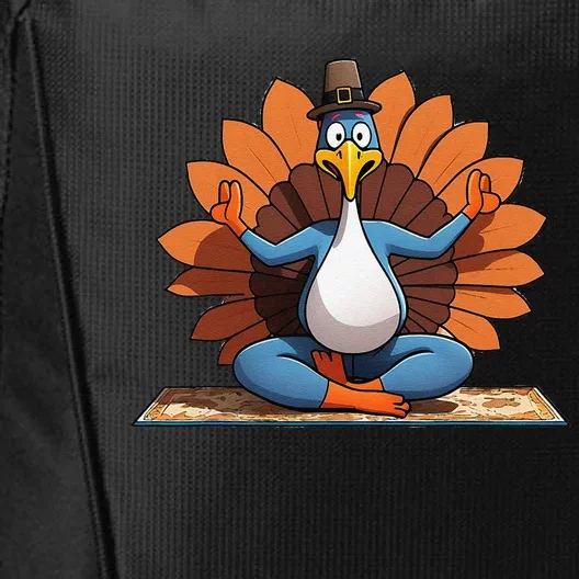 Thanksgiving Turkey Lotus Yoga Pose City Backpack