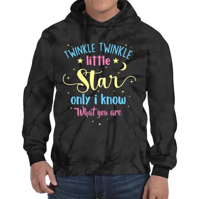 Twinkle Twinkle Little Star Gender Reveal Party Baby Shower Tie Dye Hoodie