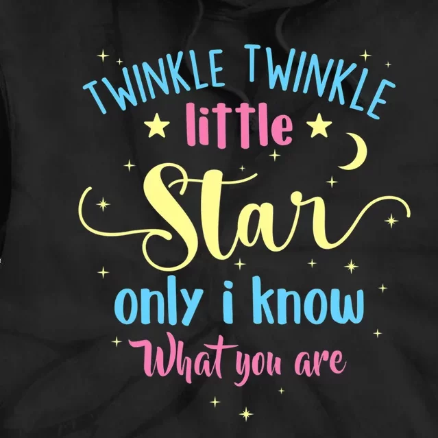 Twinkle Twinkle Little Star Gender Reveal Party Baby Shower Tie Dye Hoodie