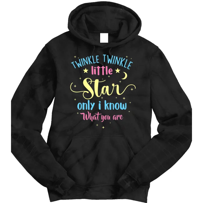 Twinkle Twinkle Little Star Gender Reveal Party Baby Shower Tie Dye Hoodie