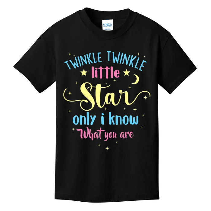 Twinkle Twinkle Little Star Gender Reveal Party Baby Shower Kids T-Shirt