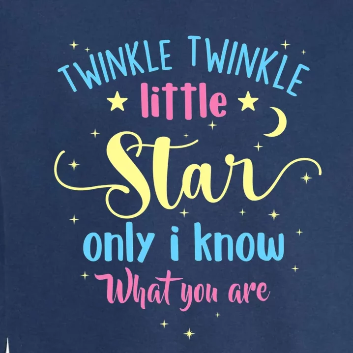 Twinkle Twinkle Little Star Gender Reveal Party Baby Shower Garment-Dyed Sweatshirt