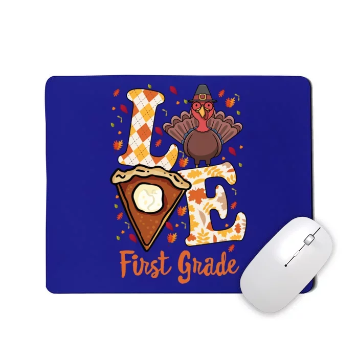 Thanksgiving Thankful Love Teacher First Grade Turkey Fall Meaningful Gift Mousepad